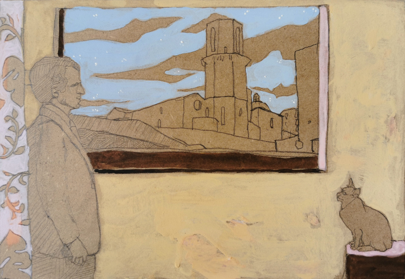 nostalgie de l'astre 11 - 21x30 - tempera